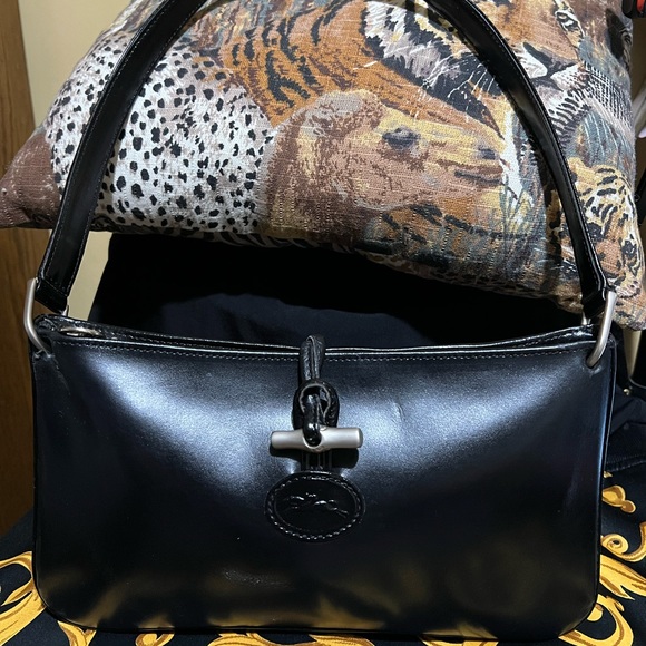 Longchamp Handbags - Vintage Longchamp Roseau Small Satchel from France Black